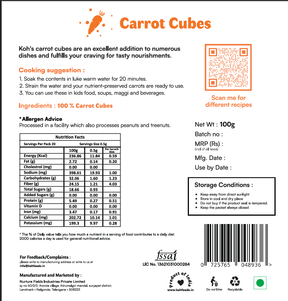 Carrot Cubes